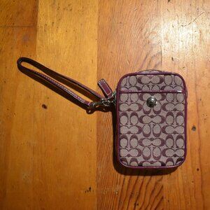 COACH Purple Wristlet Tech Case